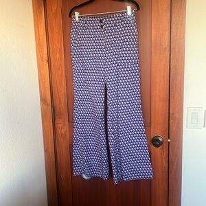 Maeve slacks! So flattering! Royal blue with black and cream pattern. Size 10.